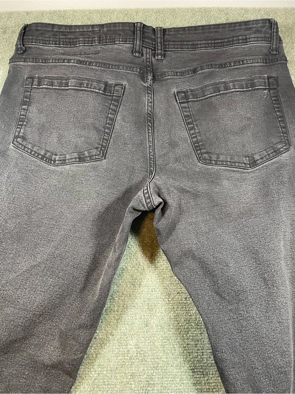 Men's Slim Straight Jeans in Charcoal Gray 38/34